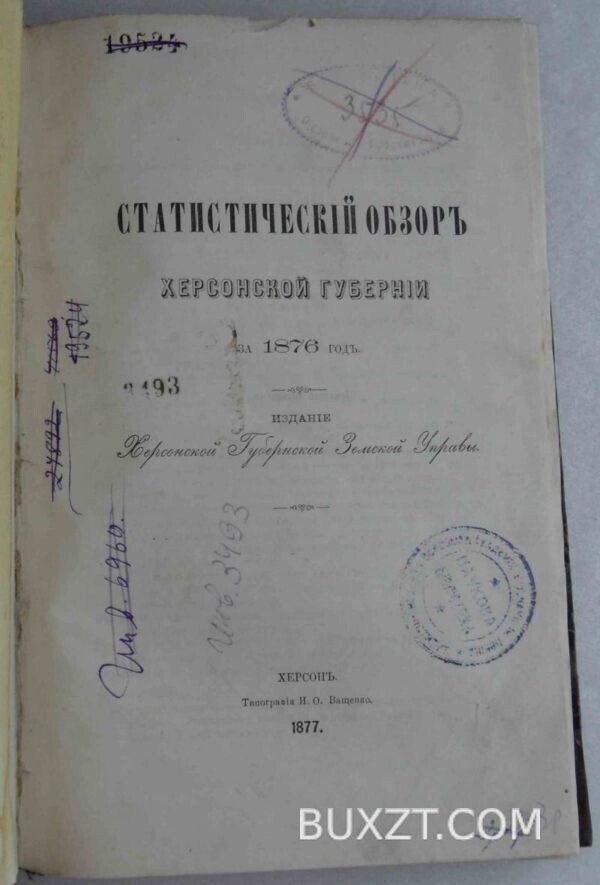 Статистический обзор Херсонской губернии.