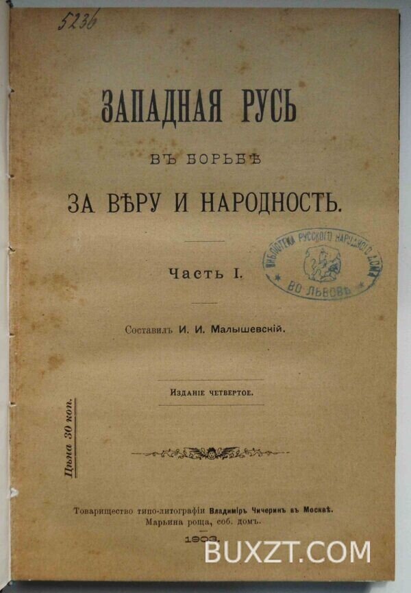 Западная Русь в борьбе за веру и народность. Малышевский И.